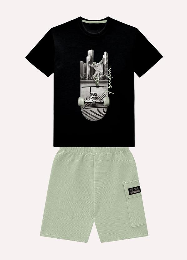 Conjunto Infantil Menino Skate Preto