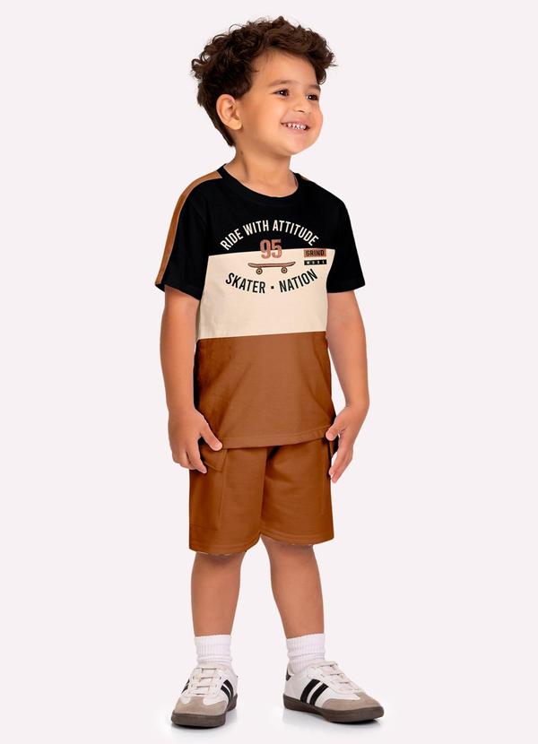 Conjunto Infantil Menino Skate Preto