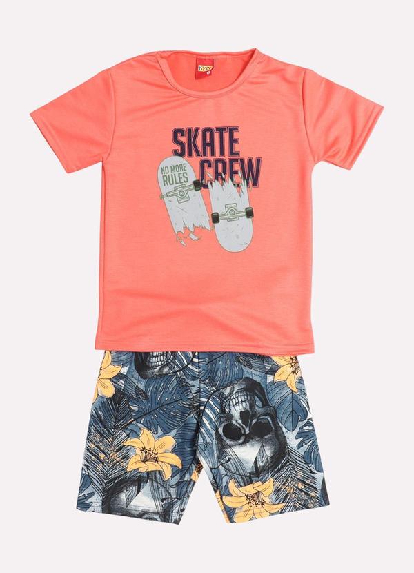 Vista 2 Conjunto Infantil Menino Skate Vermelho Kyly Kyly