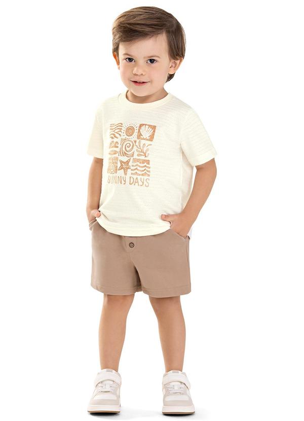 Conjunto Infantil Menino Sunny Textura Bege