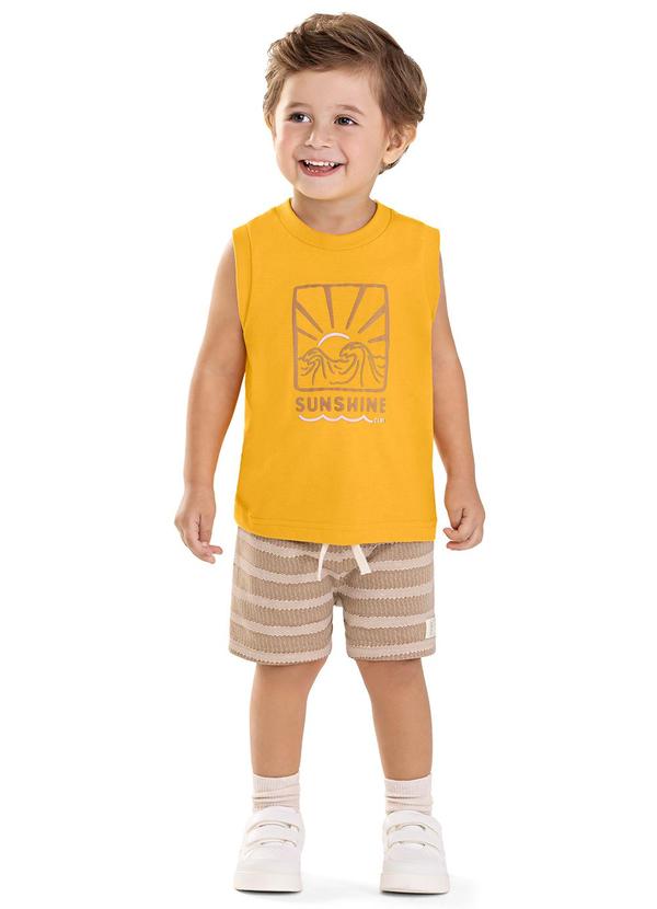 Conjunto Infantil Menino Sunshine Relevo Amarelo