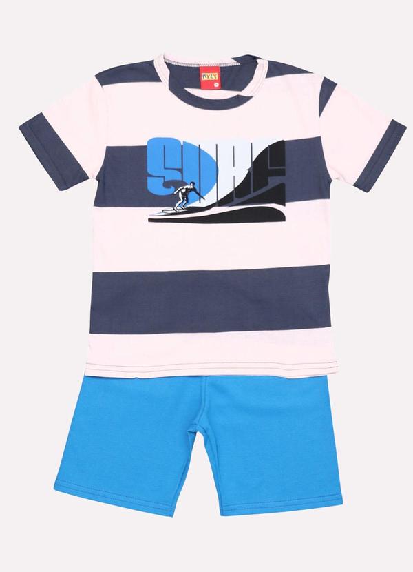 Conjunto Infantil Menino Surf Azul