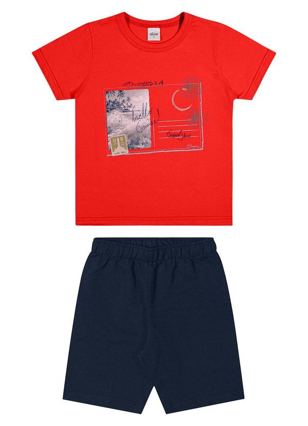 Conjunto Infantil Menino Surf Club Vermelho