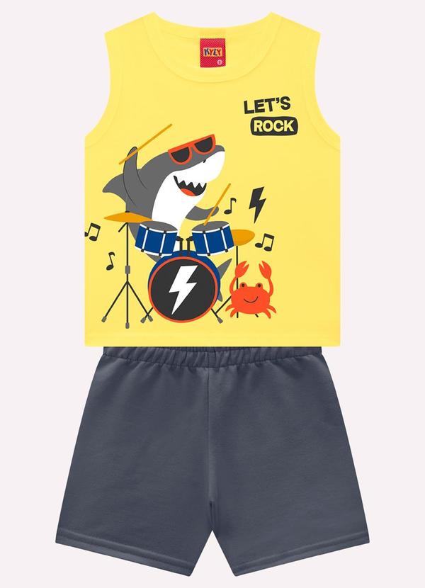 Conjunto Infantil Menino Ursinho Amarelo
