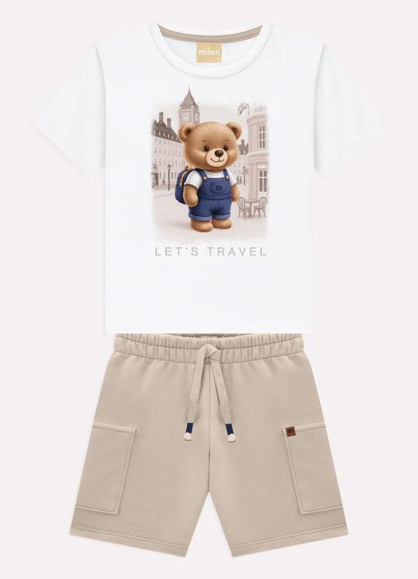Conjunto Infantil Menino Ursinho Branco
