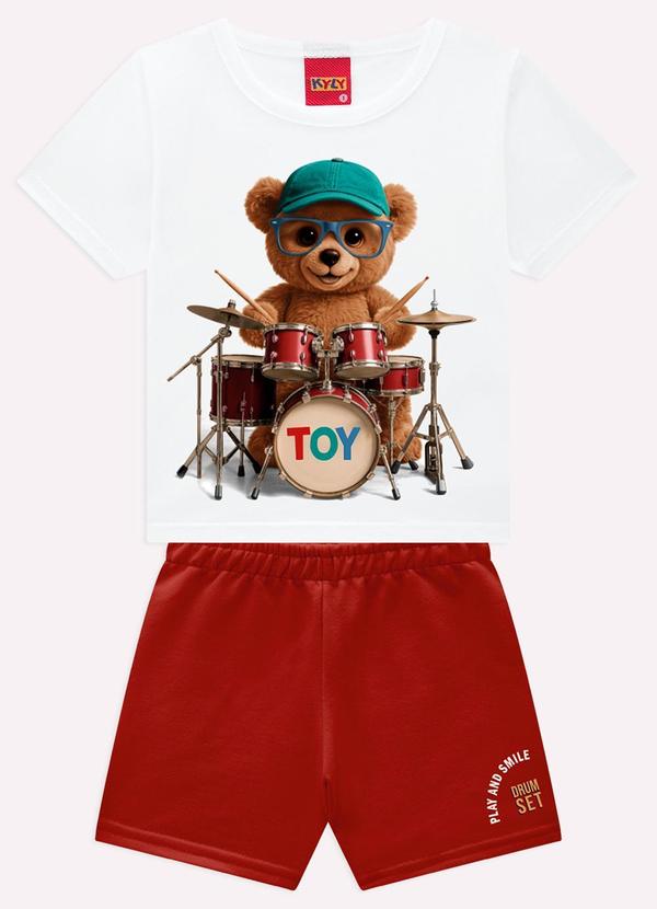 Conjunto Infantil Menino Ursinho Branco