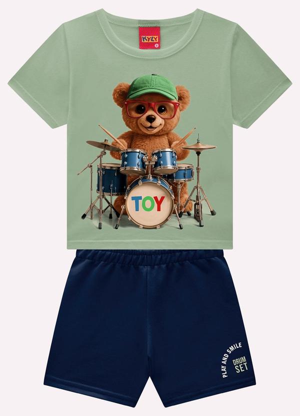 Conjunto Infantil Menino Ursinho Verde