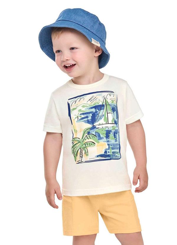 Conjunto Infantil Menino Veleiro Bege