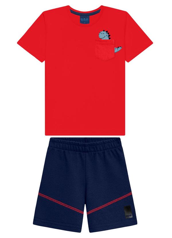 Vista 2 Conjunto Infantil Menino Vermelha Ddk Ddk