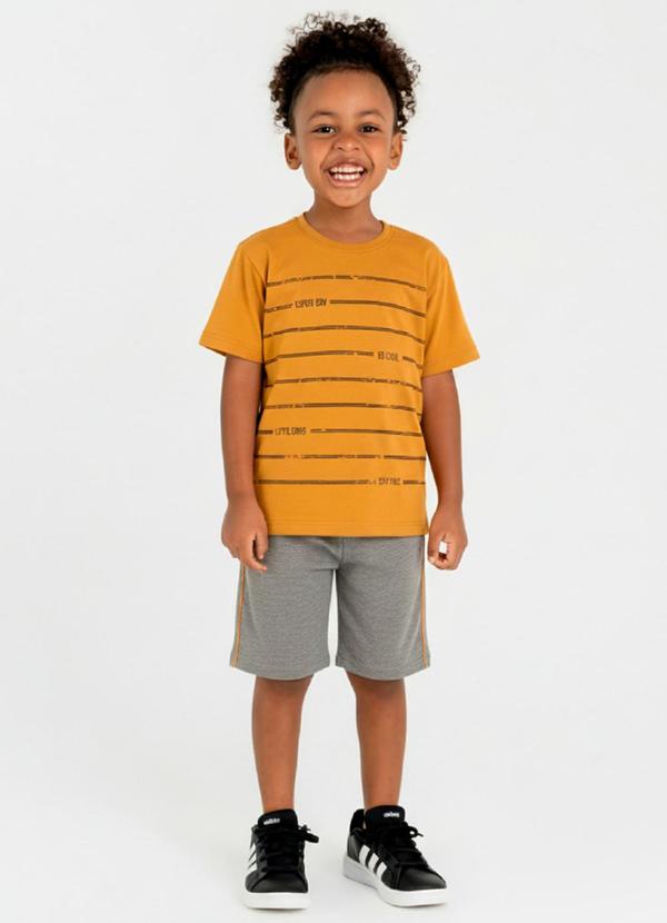 Vista 2 Conjunto Infantil para Menino Guloseima Marrom GULOSEIMA