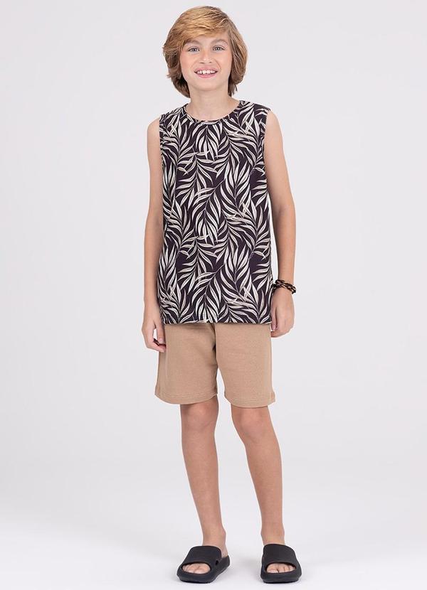 Vista 2 Conjunto Infantil Poliplex Folhas Preto VIDA COSTEIRA VIDA COSTEIRA