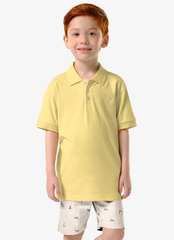 Conjunto Infantil Polo com Bermuda Amarelo