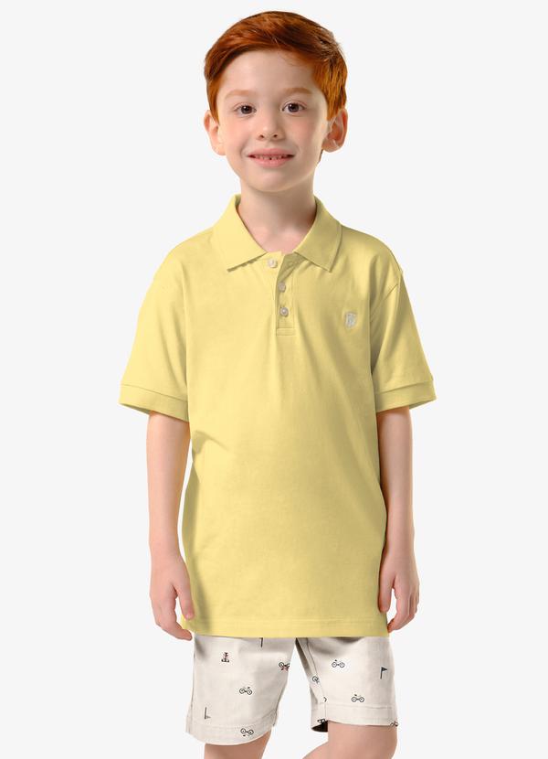 Conjunto Infantil Polo com Bermuda Amarelo