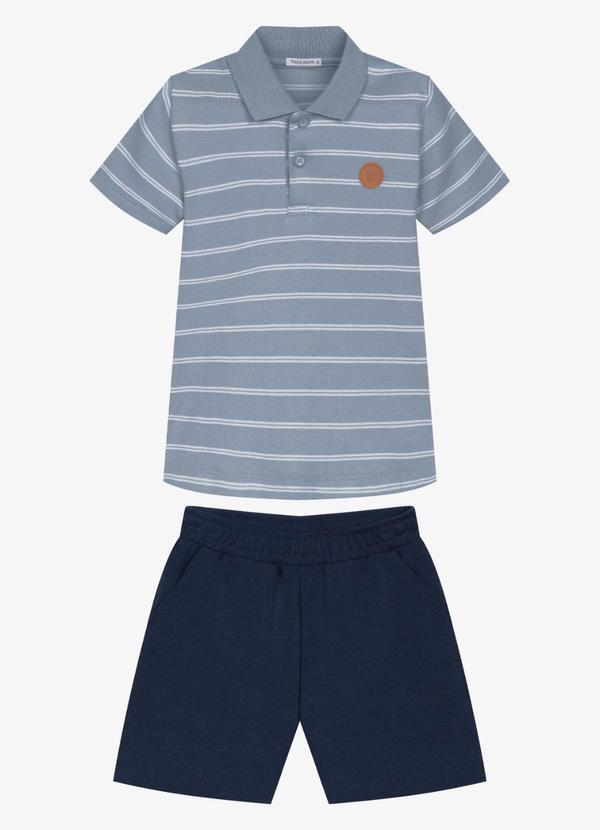 Conjunto Infantil Polo com Bermuda Azul