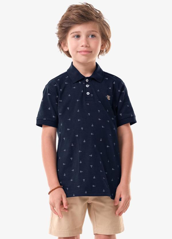Conjunto Infantil Polo com Bermuda Azul