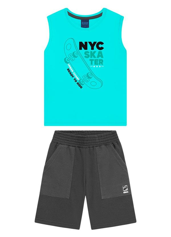 Conjunto Infantil Regata e Bermuda Azul