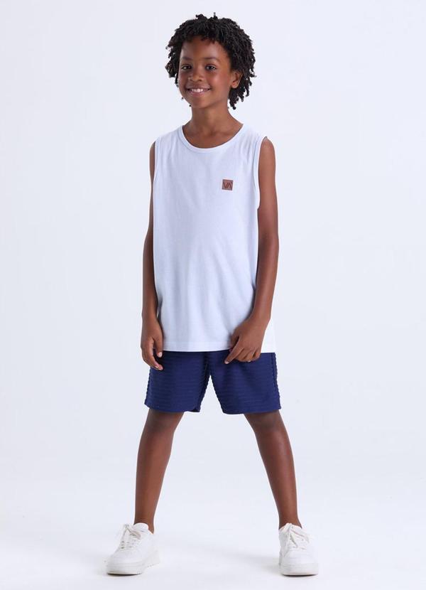 Vista 2 Conjunto Infantil Regata Fresquinha Branco VIDA COSTEIRA VIDA COSTEIRA