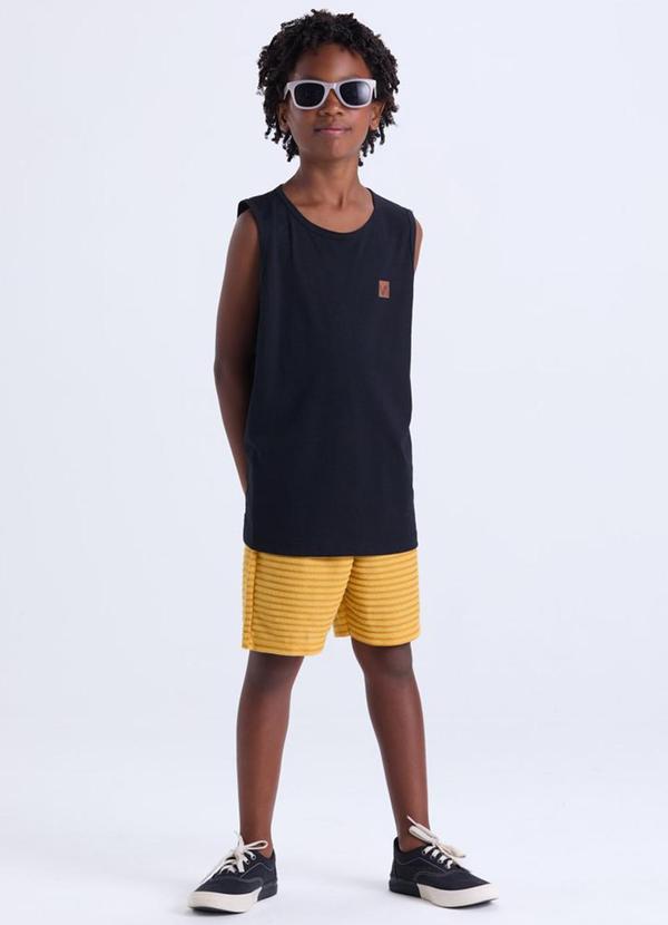 Vista 2 Conjunto Infantil Regata Fresquinha Preto VIDA COSTEIRA VIDA COSTEIRA