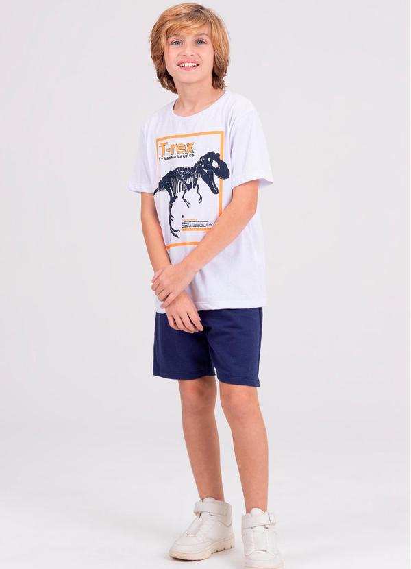 Vista 2 Conjunto Infantil Ribana T-Rex Branco VIDA COSTEIRA VIDA COSTEIRA