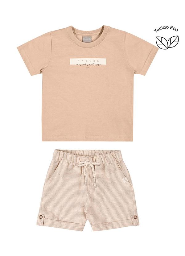 Vista 2 Conjunto Infantil Tecido Eco Menino Marrom Colorittá Colorittá