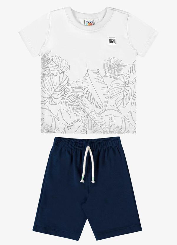 Conjunto Infantil Verão em Cotton Classic Branco