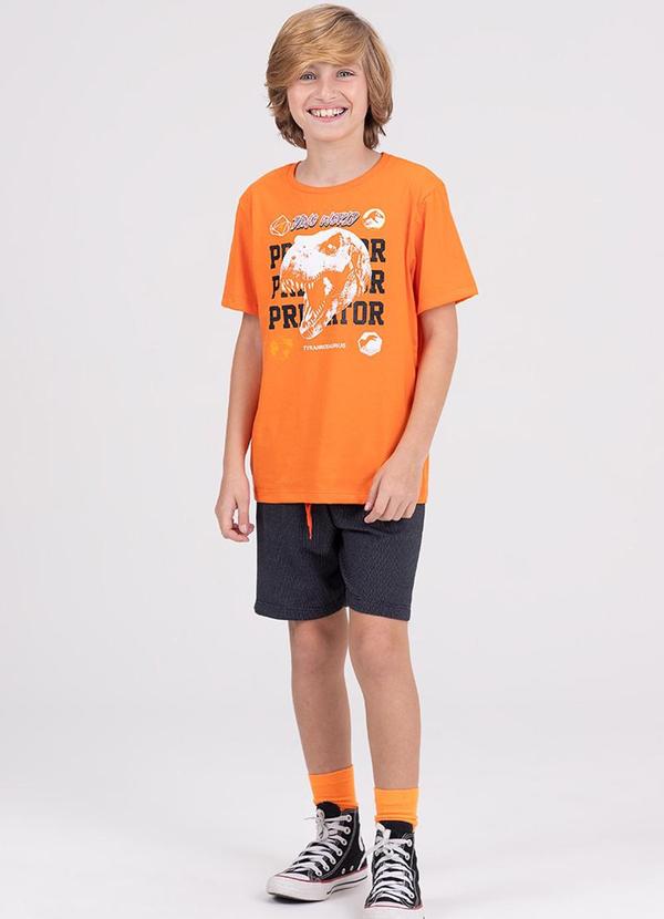 Vista 2 Conjunto Infantil Web Dino World Laranja VIDA COSTEIRA VIDA COSTEIRA