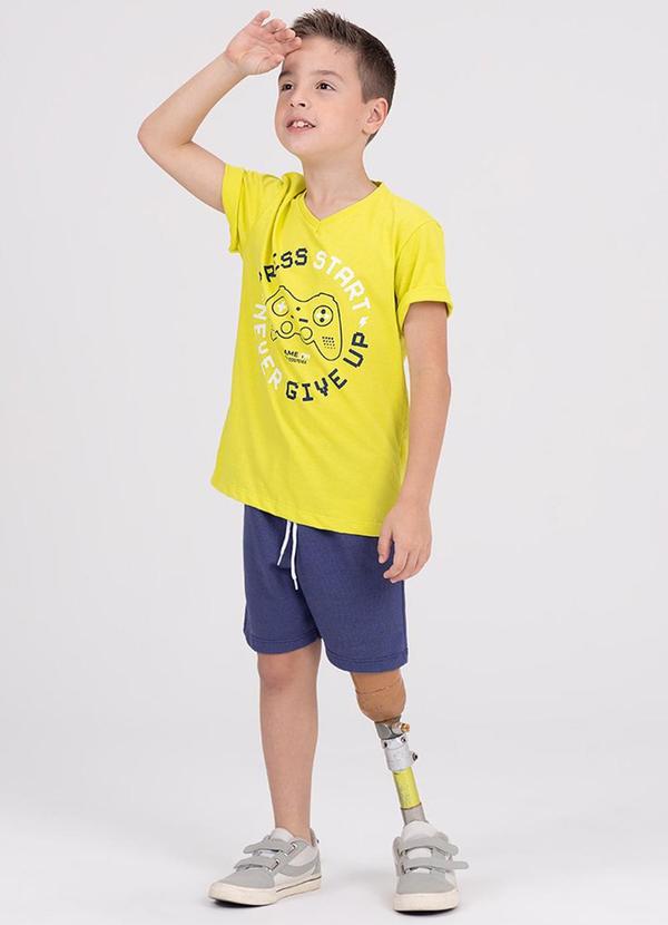 Vista 2 Conjunto Infantil Web Press Start Amarelo VIDA COSTEIRA VIDA COSTEIRA