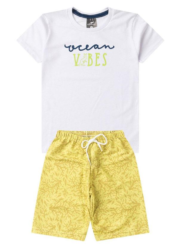 Conjunto Juvenil Menino Verão Ocean Vibes Branco
