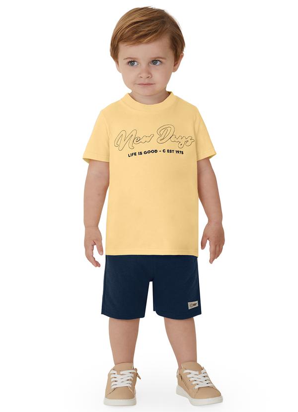 Conjunto Life Is Good em Moletinho Amarelo