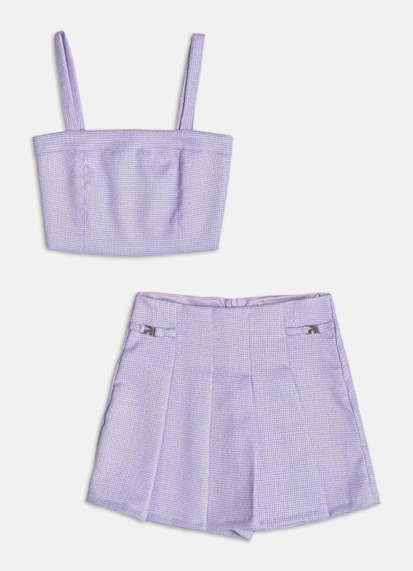 Conjunto Lilás com Pregas Lilás