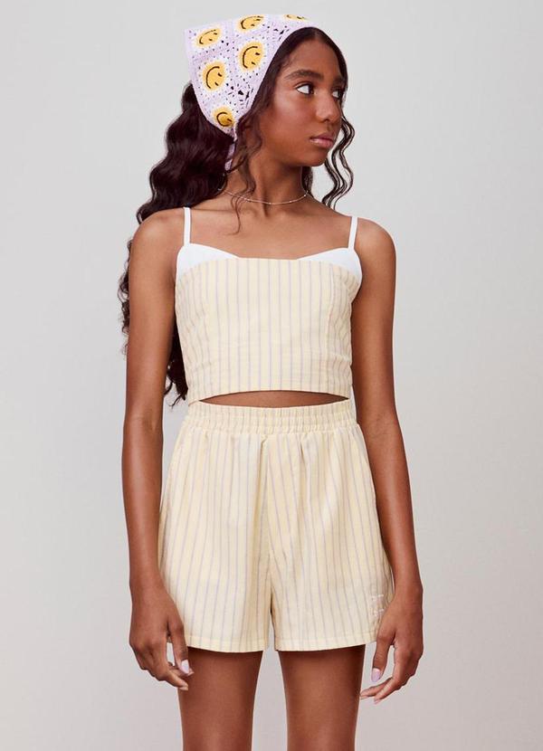 Conjunto Listrado Amarelo