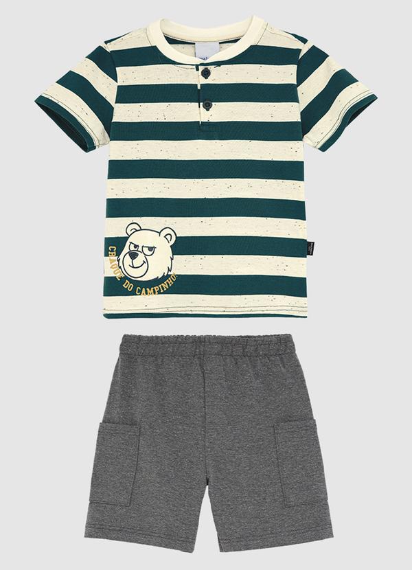Conjunto Listras em Botonê Verde