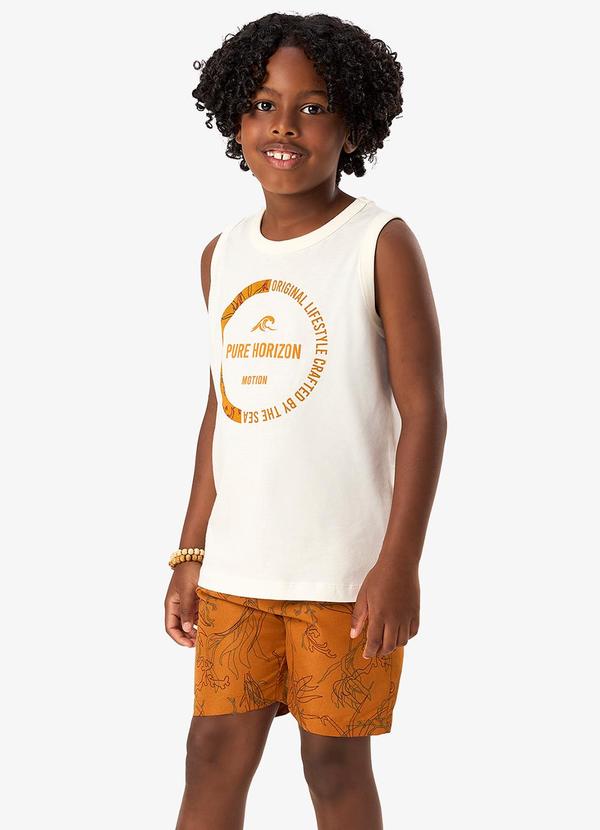 Conjunto Machão com Bermuda Infantil Bege