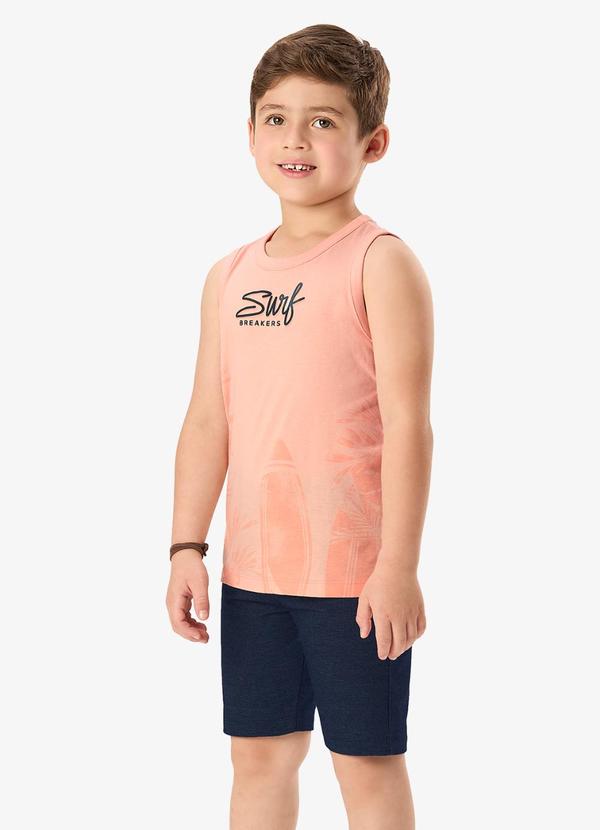Conjunto Machão com Bermuda Infantil Rosa