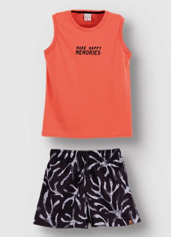 Vista 2 Conjunto Make Happy Memories Laranja Carinhoso Carinhoso