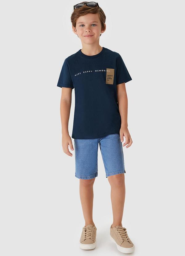 Vista 2 Conjunto Make Happy Memories Menino Azul Marinho Carinhoso Carinhoso
