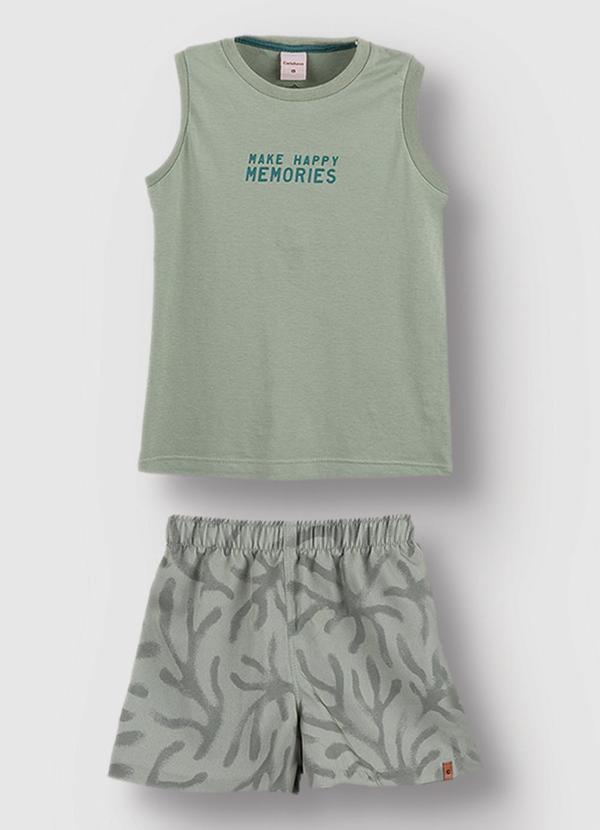 Vista 2 Conjunto Make Happy Memories Verde Menta Carinhoso Carinhoso