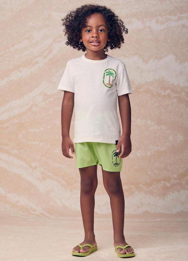 Conjunto Manga Curta Good Vibes Verde