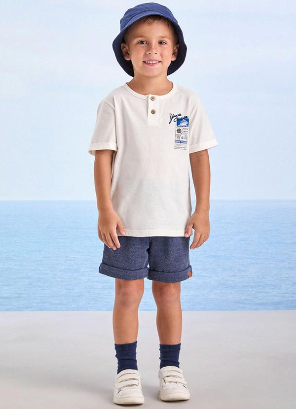 Conjunto Marinho com Estampa Pérola