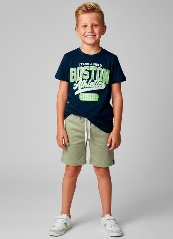 Vista 2 Conjunto Masculino Boston Athletics Azul Keki Boys Keki Boys