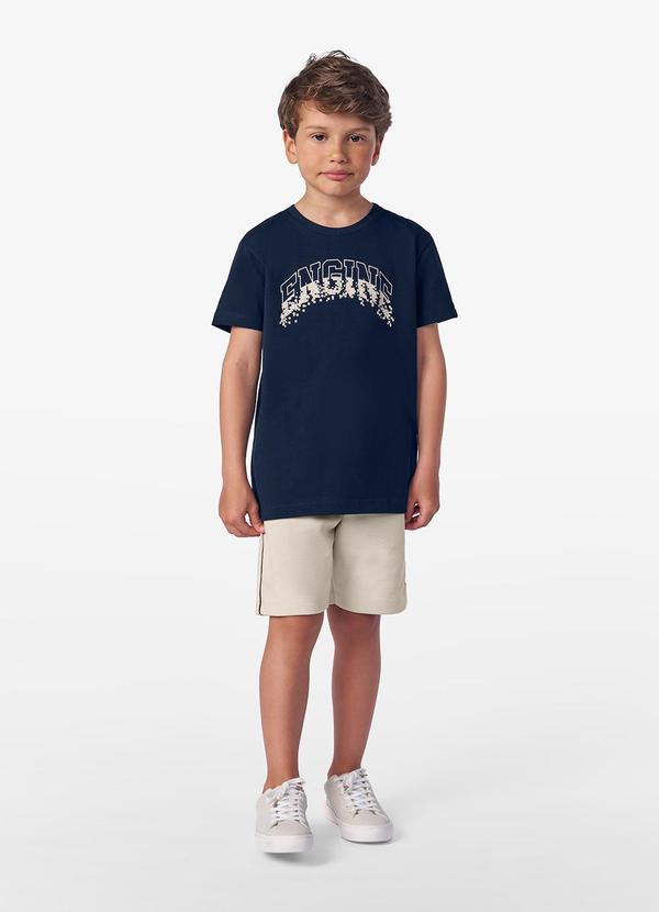 Conjunto Masculino Camiseta com Bermuda Azul