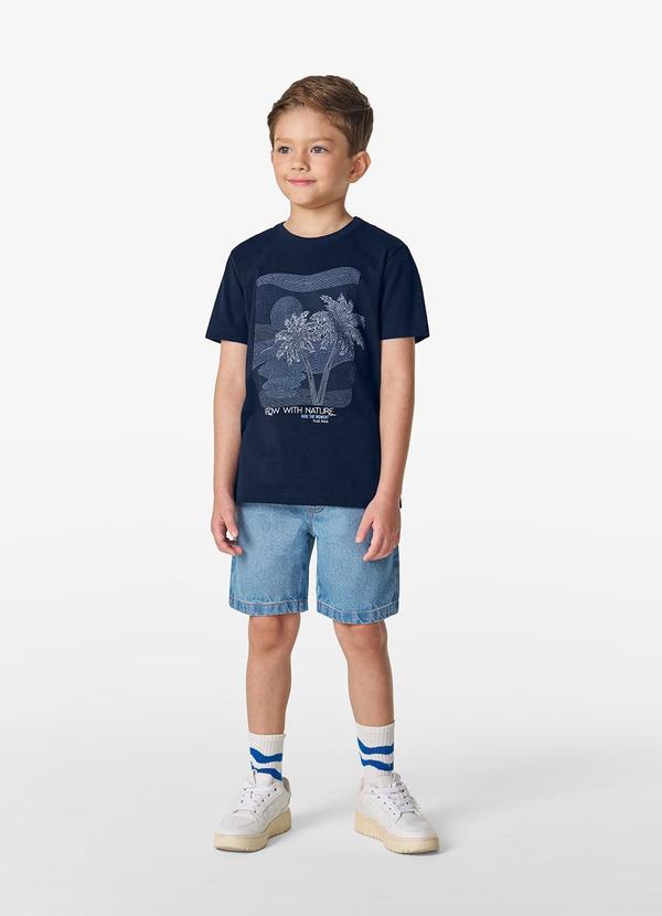 Vista 2 Conjunto Masculino Camiseta com Bermuda Azul Trick Nick Trick Nick