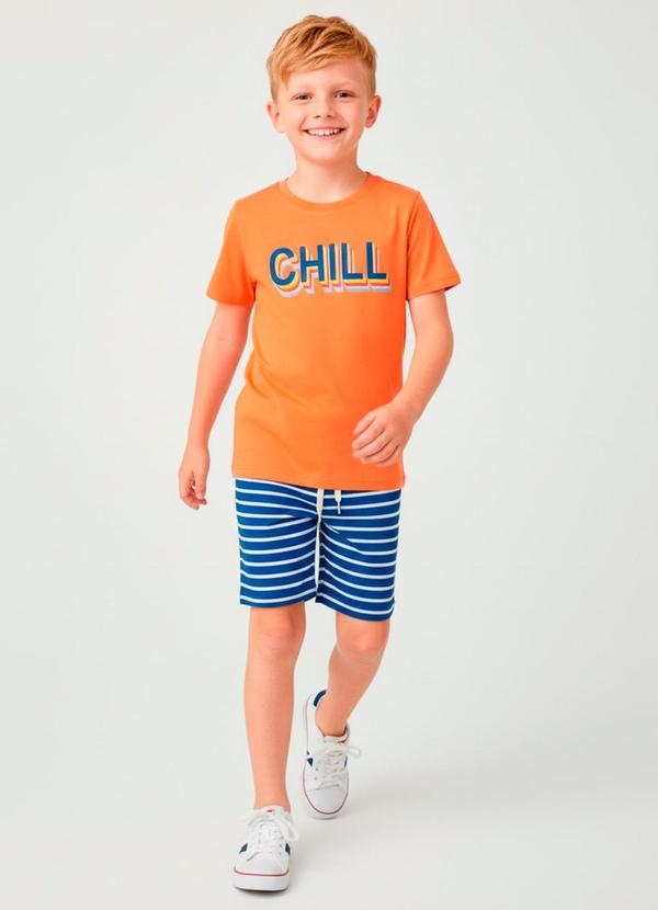 Vista 2 Conjunto Masculino Chill Laranja Keki Boys Keki Boys
