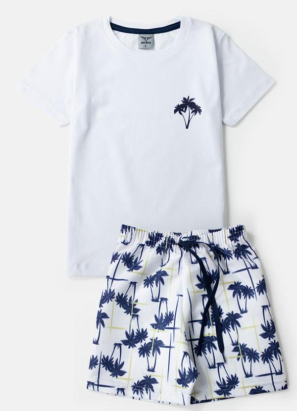 Vista 2 Conjunto Masculino Coqueiros Branco Torrox Torrox