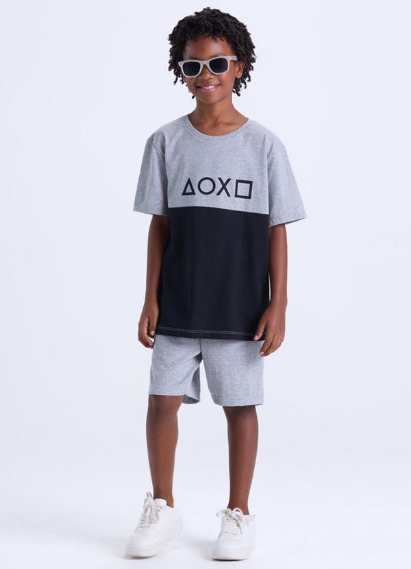 Vista 2 Conjunto Masculino Infantil Play Mescla VIDA COSTEIRA VIDA COSTEIRA