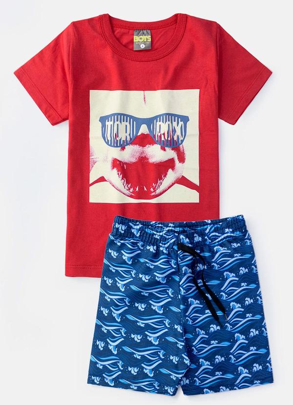 Vista 2 Conjunto Masculino Óculos Tubarão Vermelho Boys Brigade Boys Brigade