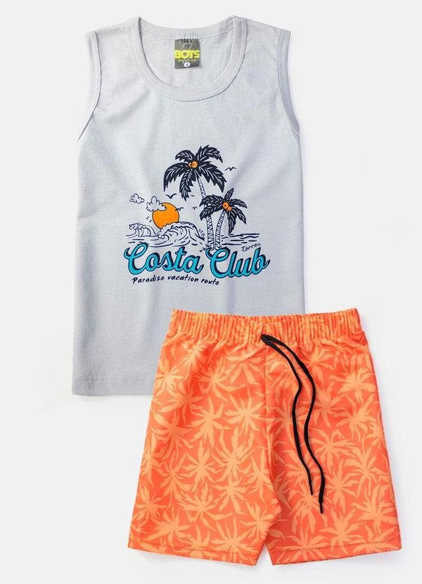Vista 2 Conjunto Masculino Regata Costa Club Cinza Boys Brigade Boys Brigade