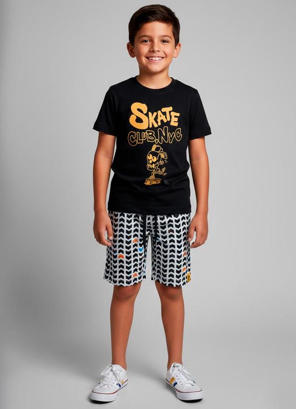 Vista 2 Conjunto Masculino Skate Club Preto Keki Boys Keki Boys