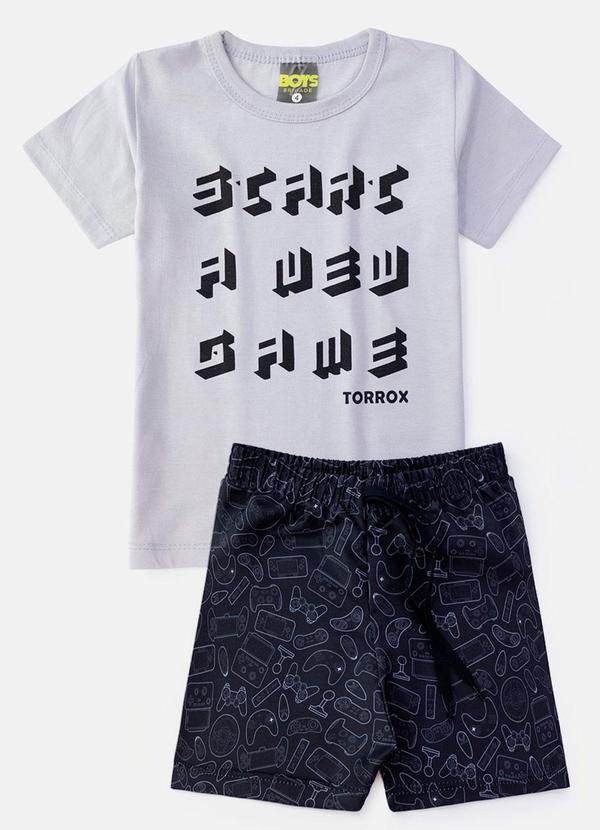 Vista 2 Conjunto Masculino Start a New Cinza Boys Brigade Boys Brigade