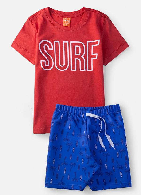 Vista 2 Conjunto Masculino Surf Vermelho Torrox Torrox